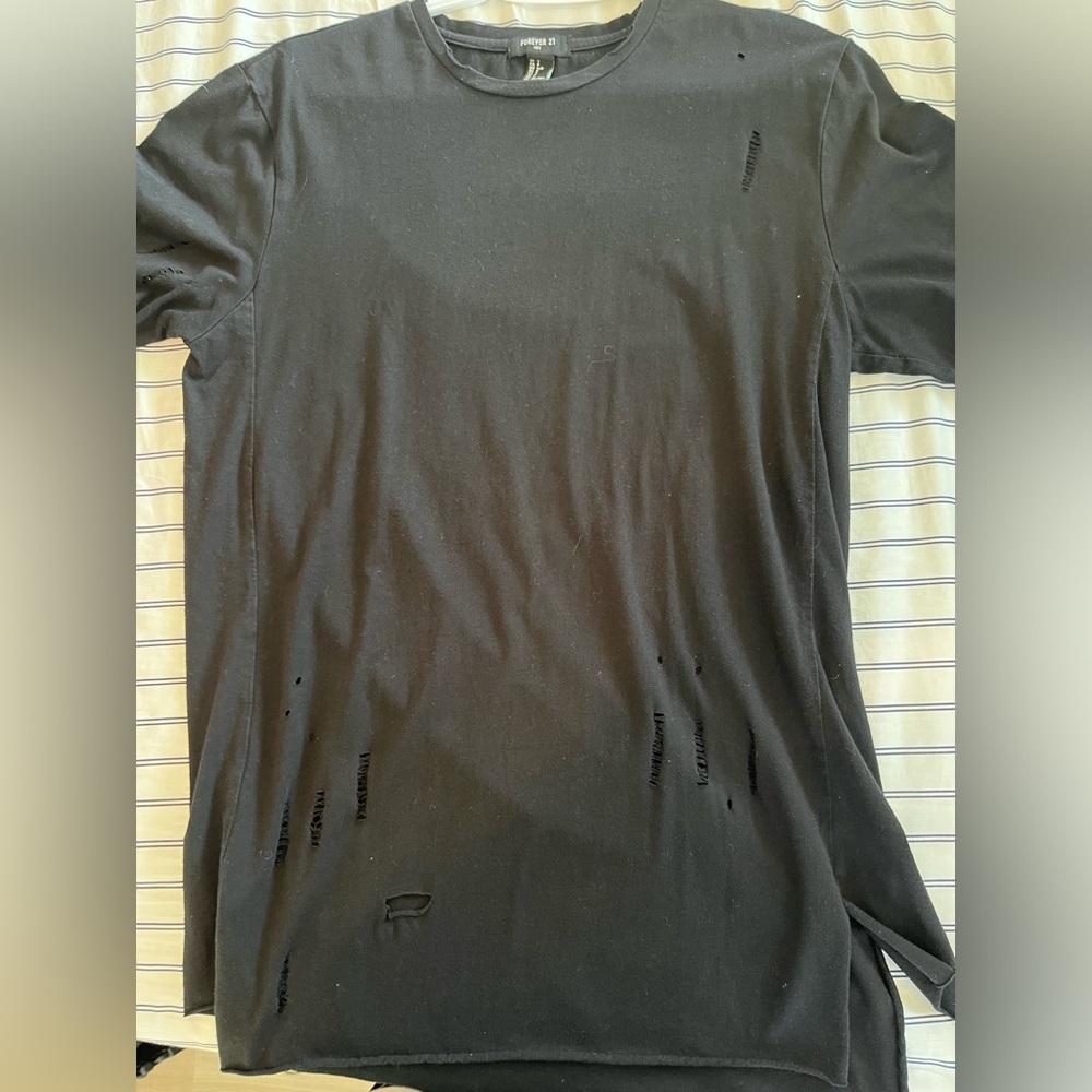 DISTRESSED FOREVER 21 SHIRT